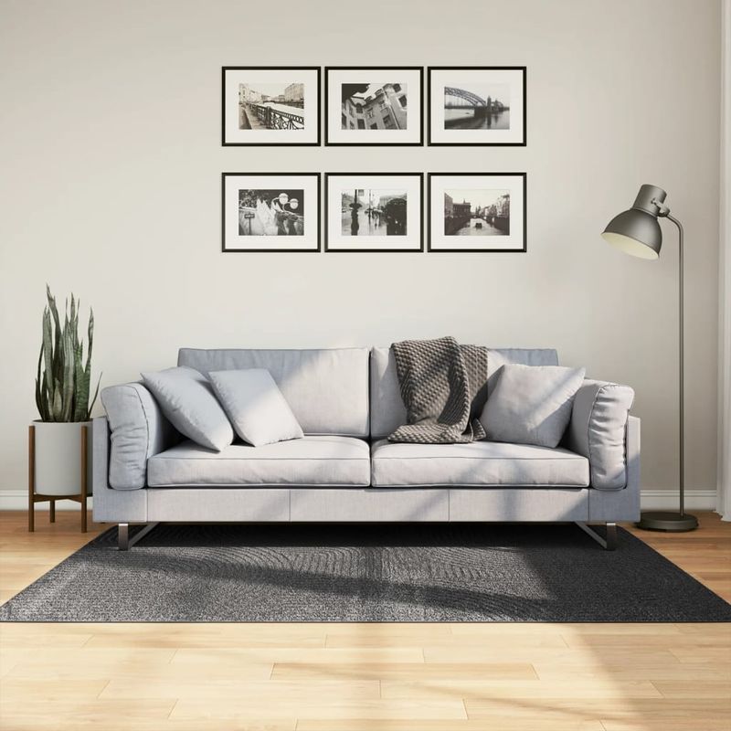 Casa si Gradina - Textile si covoare - Covoare - Covoare casa - Covor "IZA" aspect scandinav cu fire scurte, antracit,120x170cm - Infinity.ro