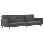 Casa si Gradina - Mobilier - Canapele si coltare - Canapele - Canapea extensibila cu 2 locuri, 2 perne, gri deschis, textil - Infinity.ro