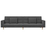 Casa si Gradina - Mobilier - Canapele si coltare - Canapele - Canapea extensibila cu 2 locuri, 2 perne, gri deschis, textil - Infinity.ro