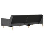 Casa si Gradina - Mobilier - Canapele si coltare - Canapele - Canapea extensibila cu 2 locuri, 2 perne, gri deschis, textil - Infinity.ro