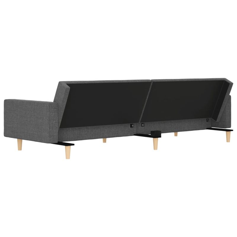 Casa si Gradina - Mobilier - Canapele si coltare - Canapele - Canapea extensibila cu 2 locuri, 2 perne, gri deschis, textil - Infinity.ro
