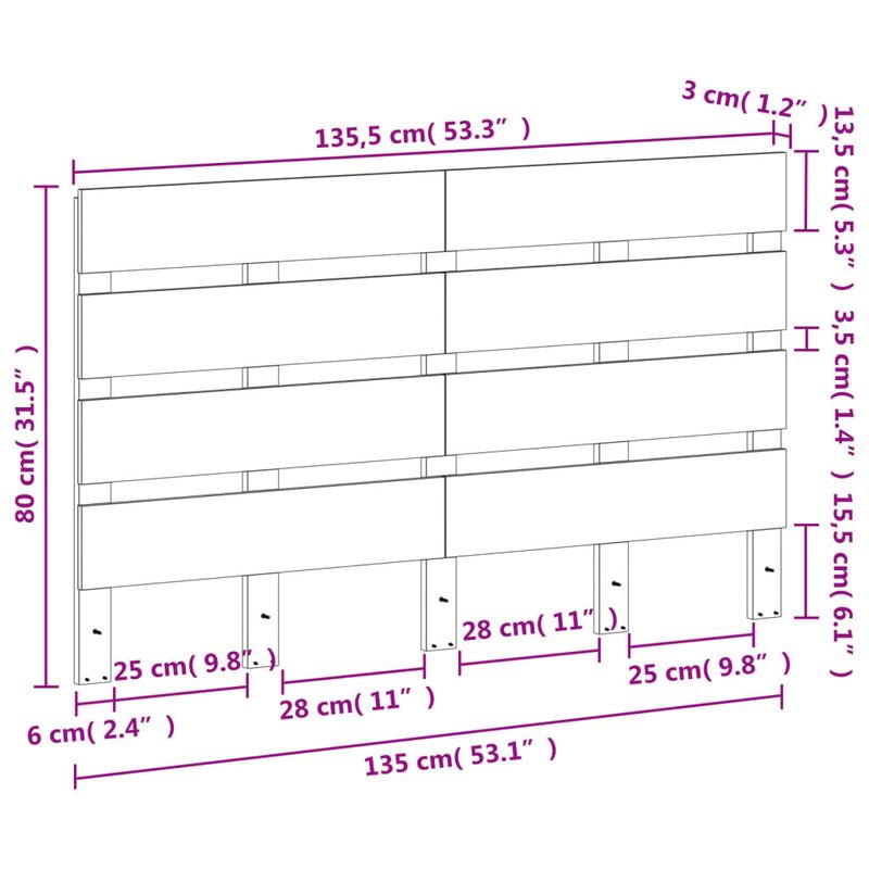 Casa si Gradina - Mobilier - Paturi si accesorii - Accesorii paturi - Tablie de pat, maro ceruit, 180.5x80 cm, lemn masiv de pin - Infinity.ro