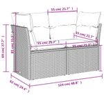 Casa si Gradina - Gradina si terasa - Mobilier exterior - Canapele si fotolii gradina - Canapea de gradina cu perne, 2 locuri, negru, poliratan - Infinity.ro