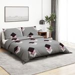 Casa si Gradina - Textile si covoare - Lenjerii de pat - Seturi de lenjerie - Set cu husa de pilota, gri, 140x200 cm, bumbac - Infinity.ro