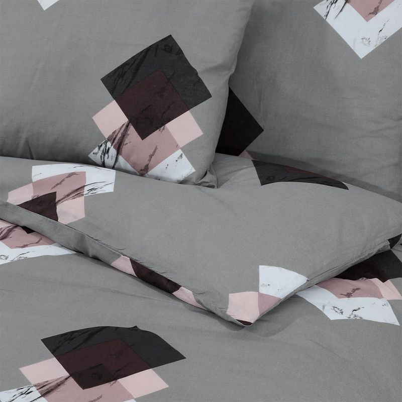Casa si Gradina - Textile si covoare - Lenjerii de pat - Seturi de lenjerie - Set cu husa de pilota, gri, 140x200 cm, bumbac - Infinity.ro