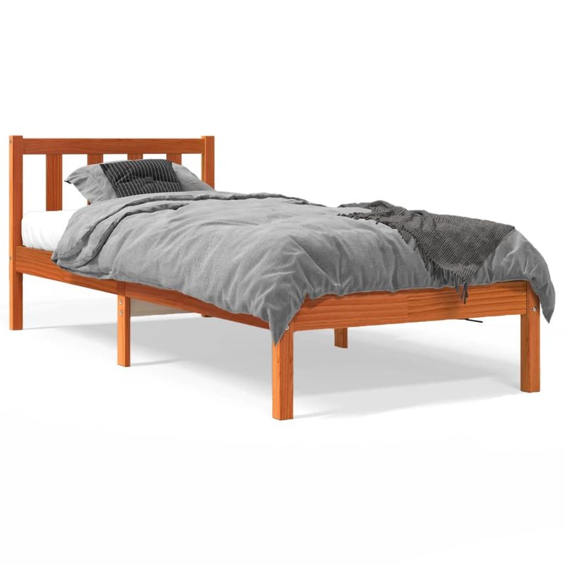 Casa si Gradina - Mobilier - Paturi si accesorii - Paturi - Pat de zi, maro ceruit, 75x190 cm, lemn masiv de pin - Infinity.ro