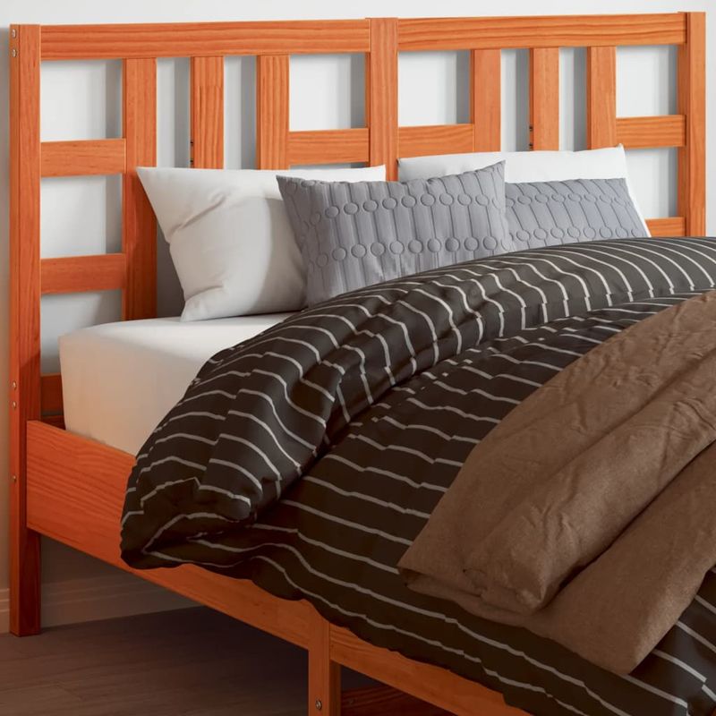 Casa si Gradina - Mobilier - Paturi si accesorii - Accesorii paturi - Tablie de pat, maro ceruit, 150 cm, lemn masiv de pin - Infinity.ro