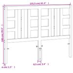 Casa si Gradina - Mobilier - Paturi si accesorii - Accesorii paturi - Tablie de pat, maro ceruit, 150 cm, lemn masiv de pin - Infinity.ro