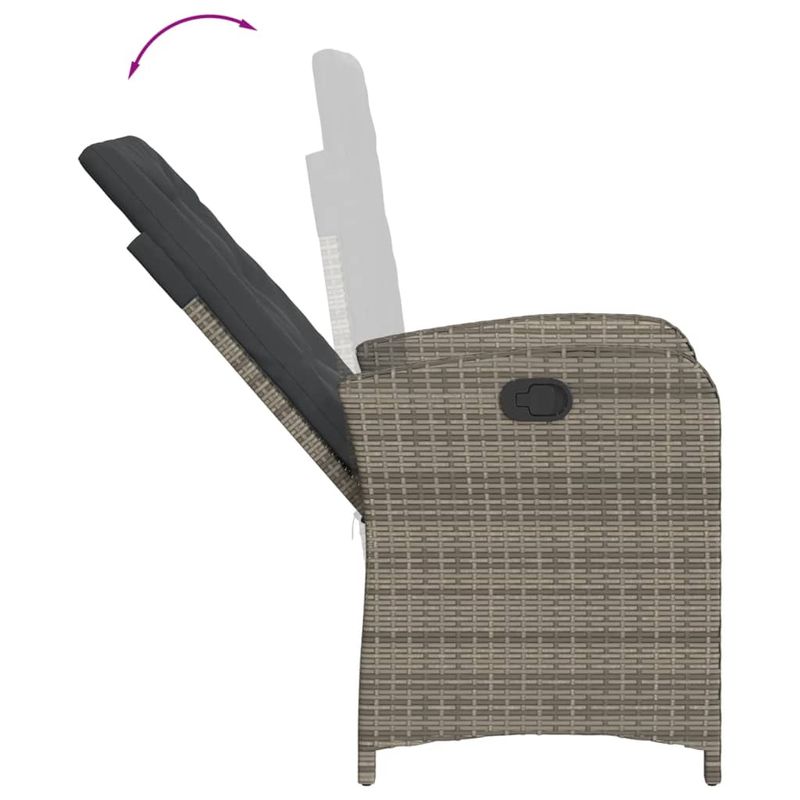 Casa si Gradina - Gradina si terasa - Mobilier exterior - Seturi mobila gradina - Set mobilier de gradina cu perne, 5 piese, gri, poliratan - Infinity.ro