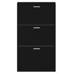 Casa si Gradina - Mobilier - Organizare si depozitare - Organizator incaltaminte - Pantofar, negru, 59x17x108 cm, lemn compozit - Infinity.ro