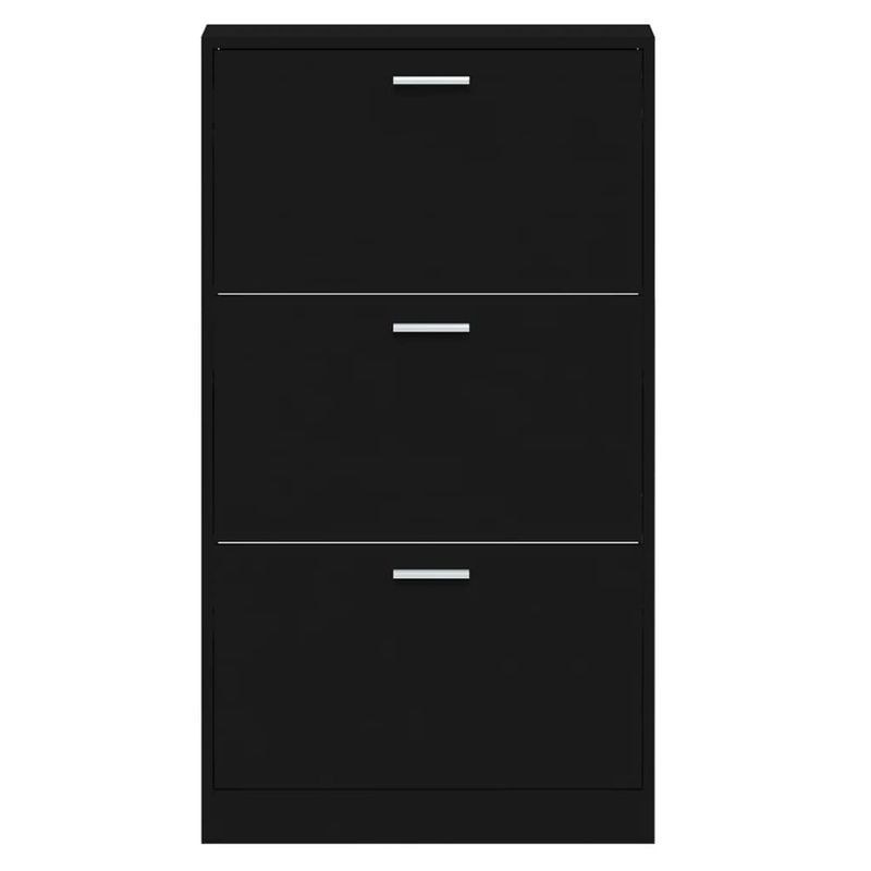 Casa si Gradina - Mobilier - Organizare si depozitare - Organizator incaltaminte - Pantofar, negru, 59x17x108 cm, lemn compozit - Infinity.ro