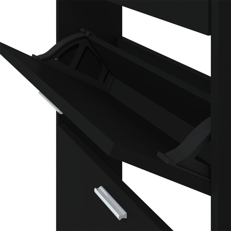 Casa si Gradina - Mobilier - Organizare si depozitare - Organizator incaltaminte - Pantofar, negru, 59x17x108 cm, lemn compozit - Infinity.ro