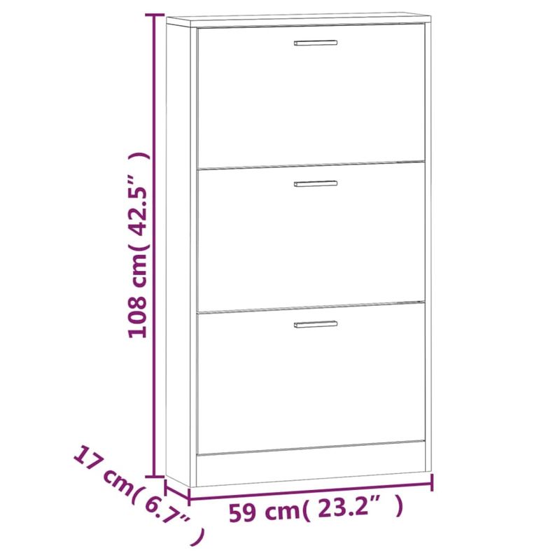 Casa si Gradina - Mobilier - Organizare si depozitare - Organizator incaltaminte - Pantofar, negru, 59x17x108 cm, lemn compozit - Infinity.ro