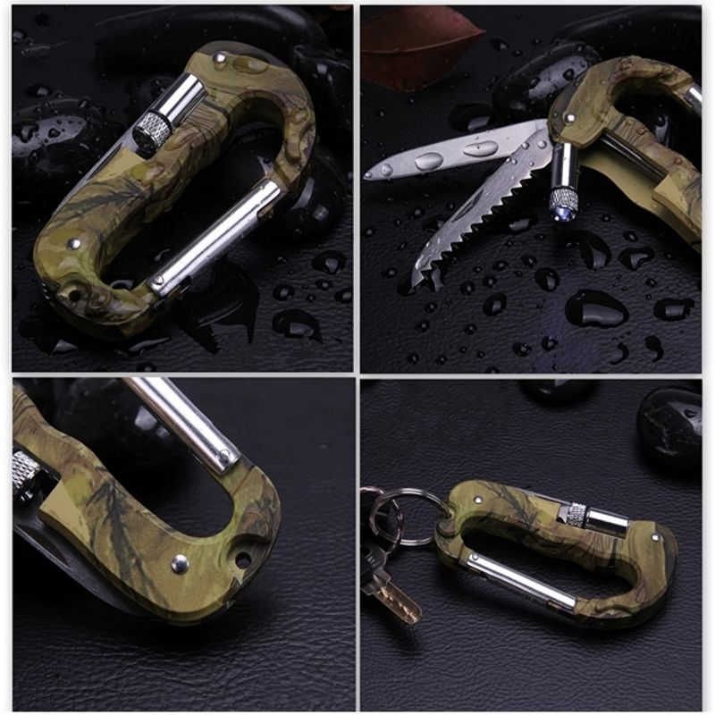 Casa si Gradina - Gradinarit si plante - Unelte gradinarit - Topoare - Set Topor, Carabina multifunctionala si Briceag automat, IdeallStore®, Otel, Negru - Infinity.ro