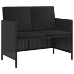 Casa si Gradina - Gradina si terasa - Mobilier exterior - Canapele si fotolii gradina - Set mobilier de gradina cu perne, 6 piese, negru, poliratan - Infinity.ro