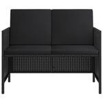 Casa si Gradina - Gradina si terasa - Mobilier exterior - Canapele si fotolii gradina - Set mobilier de gradina cu perne, 6 piese, negru, poliratan - Infinity.ro