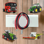 Auto si Moto - Reparatii si depanare - Redresoare - Set cablu baterie, diametru 10 mm, 2x25cm, rosu, negru, papuci 10 mm - Infinity.ro