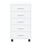 Casa si Gradina - Mobilier - Dulapuri si sifoniere - Dulapuri - Dulap cu sertare si roti, alb extralucios, lemn prelucrat - Infinity.ro