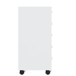 Casa si Gradina - Mobilier - Dulapuri si sifoniere - Dulapuri - Dulap cu sertare si roti, alb extralucios, lemn prelucrat - Infinity.ro