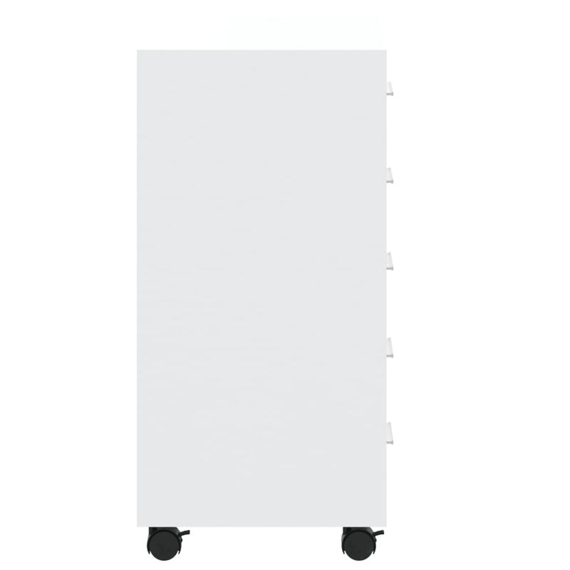 Casa si Gradina - Mobilier - Dulapuri si sifoniere - Dulapuri - Dulap cu sertare si roti, alb extralucios, lemn prelucrat - Infinity.ro