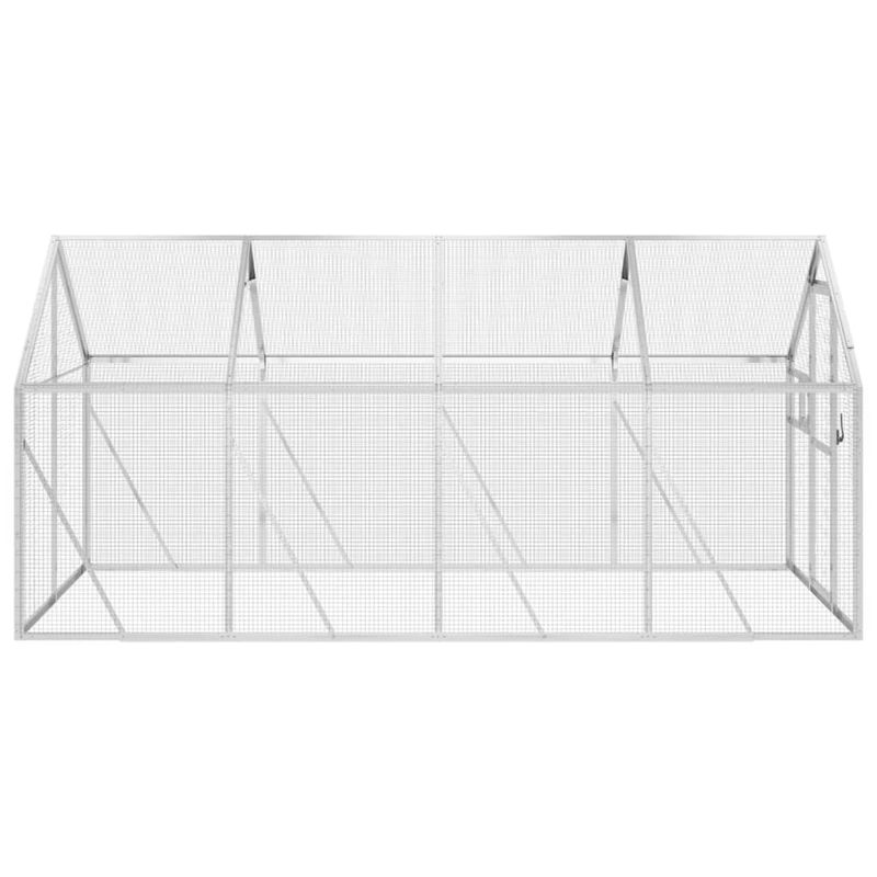 Petshop - Accesorii petshop - Culcusuri si custi - Tarcuri si colivii - Voliera de pasari, argintiu, 1,79x4x1,85 m, aluminiu - Infinity.ro