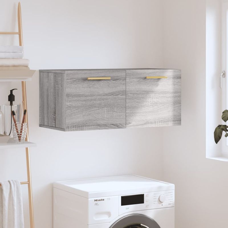 Casa si Gradina - Mobilier - Dulapuri si sifoniere - Dulapuri - Dulap de perete, gri sonoma, 80x36,5x35 cm, lemn compozit - Infinity.ro