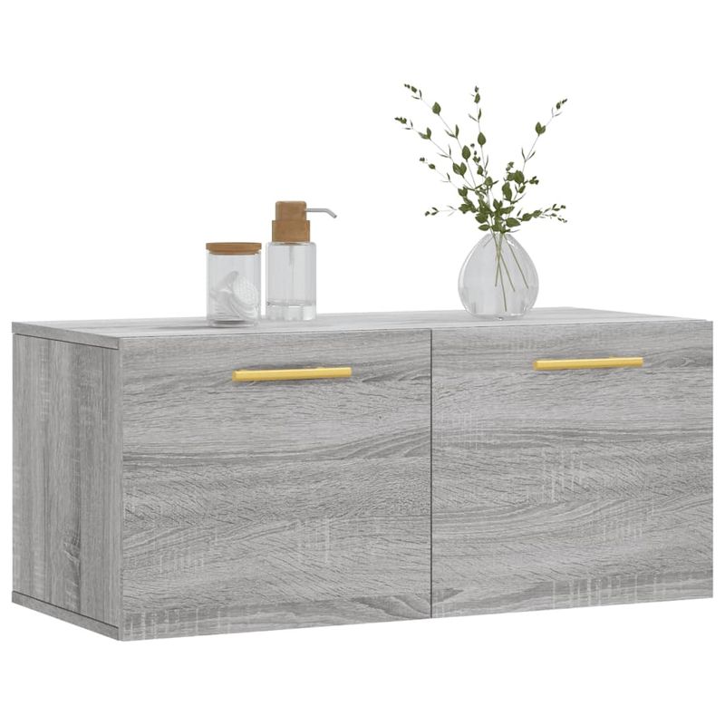 Casa si Gradina - Mobilier - Dulapuri si sifoniere - Dulapuri - Dulap de perete, gri sonoma, 80x36,5x35 cm, lemn compozit - Infinity.ro