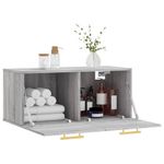 Casa si Gradina - Mobilier - Dulapuri si sifoniere - Dulapuri - Dulap de perete, gri sonoma, 80x36,5x35 cm, lemn compozit - Infinity.ro