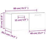 Casa si Gradina - Mobilier - Dulapuri si sifoniere - Dulapuri - Dulap de perete, gri sonoma, 80x36,5x35 cm, lemn compozit - Infinity.ro