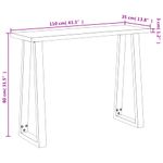 Casa si Gradina - Mobilier - Comode si corpuri - Console - Consola cu margini naturale, 110x35x80 cm, lemn masiv de acacia - Infinity.ro