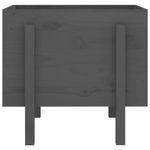 Casa si Gradina - Gradinarit si plante - Plante si ghivece - Ghivece si suporturi - Jardiniera de gradina, gri, 62x50x57 cm, lemn masiv pin - Infinity.ro