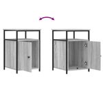 Casa si Gradina - Mobilier - Comode si corpuri - Noptiere - Noptiera, gri sonoma, 40x42x60 cm, lemn prelucrat - Infinity.ro