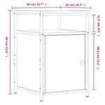 Casa si Gradina - Mobilier - Comode si corpuri - Noptiere - Noptiera, gri sonoma, 40x42x60 cm, lemn prelucrat - Infinity.ro