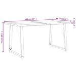 Casa si Gradina - Mobilier - Seturi de mobilier - Seturi mese si scaune - Set de masa din 3 piese, margini naturale, lemn masiv de acacia, lungime 160 cm - Infinity.ro