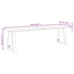 Casa si Gradina - Mobilier - Seturi de mobilier - Seturi mese si scaune - Set de masa din 3 piese, margini naturale, lemn masiv de acacia, lungime 160 cm - Infinity.ro