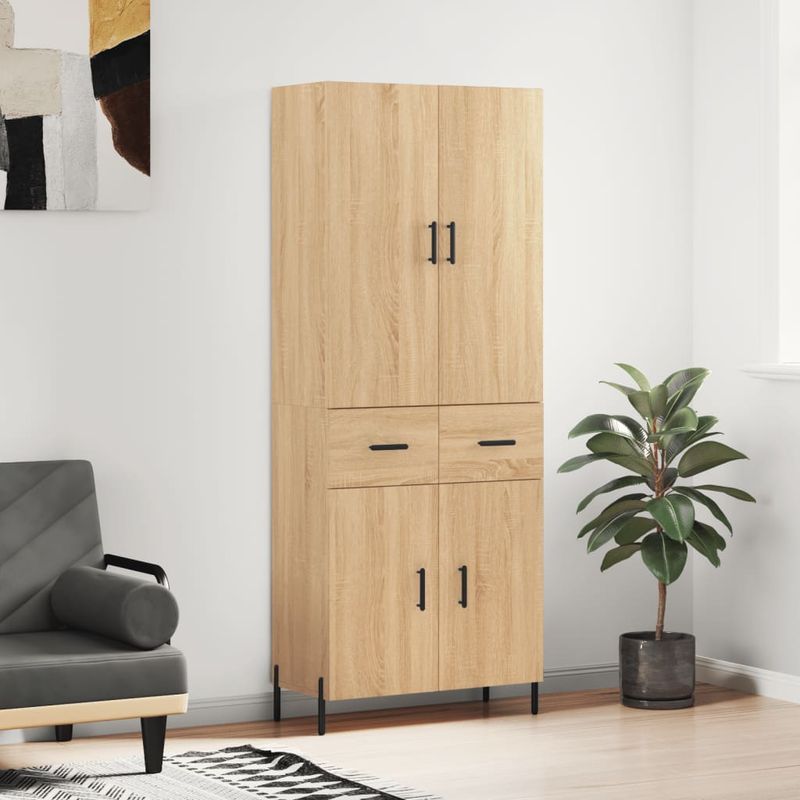 Casa si Gradina - Mobilier - Comode si corpuri - Comode - Dulap inalt, stejar sonoma, 69,5x34x180 cm, lemn compozit - Infinity.ro