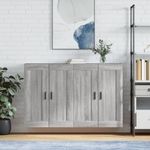 Casa si Gradina - Mobilier - Comode si corpuri - Comode - Dulapuri montate pe perete, 2 buc, gri Sonoma, lemn prelucrat - Infinity.ro