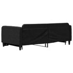 Casa si Gradina - Mobilier - Paturi si accesorii - Paturi - Pat de zi cu extensie, negru, 100x200 cm, textil - Infinity.ro