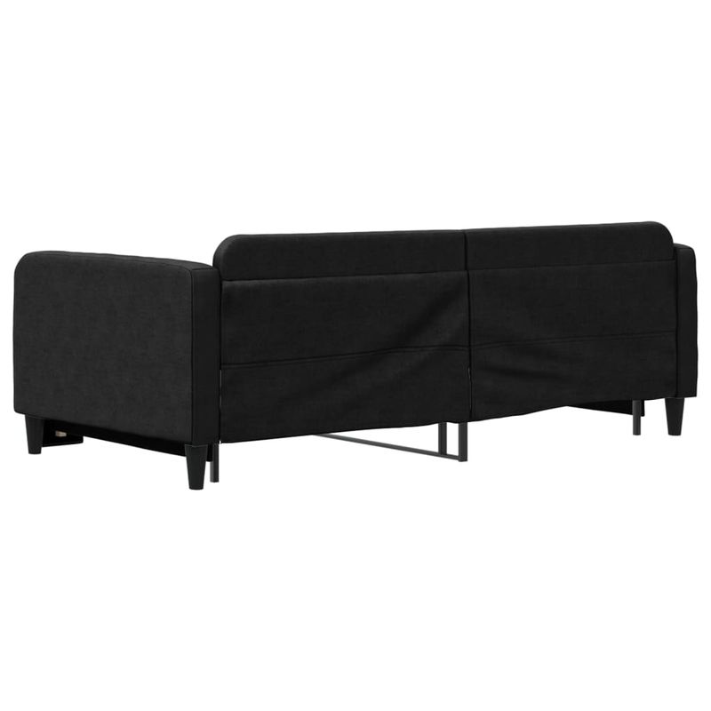 Casa si Gradina - Mobilier - Paturi si accesorii - Paturi - Pat de zi cu extensie, negru, 100x200 cm, textil - Infinity.ro