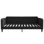 Casa si Gradina - Mobilier - Paturi si accesorii - Paturi - Pat de zi cu extensie, negru, 100x200 cm, textil - Infinity.ro