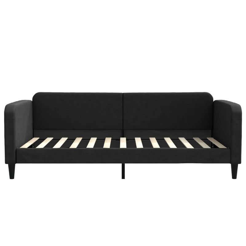 Casa si Gradina - Mobilier - Paturi si accesorii - Paturi - Pat de zi cu extensie, negru, 100x200 cm, textil - Infinity.ro