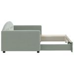Casa si Gradina - Mobilier - Paturi si accesorii - Paturi - Pat de zi cu extensie, gri deschis, 90x190 cm, catifea - Infinity.ro