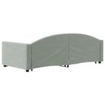 Casa si Gradina - Mobilier - Paturi si accesorii - Paturi - Pat de zi cu extensie, gri deschis, 90x190 cm, catifea - Infinity.ro