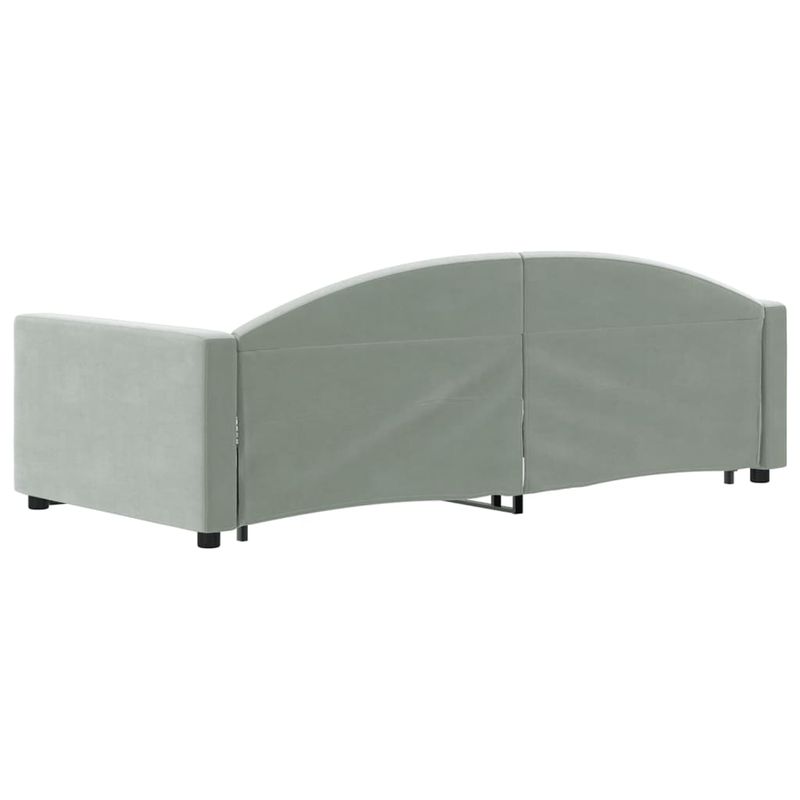 Casa si Gradina - Mobilier - Paturi si accesorii - Paturi - Pat de zi cu extensie, gri deschis, 90x190 cm, catifea - Infinity.ro