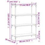 Casa si Gradina - Mobilier - Biblioteci si rafturi - Biblioteci - Biblioteca cu 4 niveluri gri sonoma 80x30x120 cm lemn prelucrat - Infinity.ro