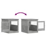 Petshop - Accesorii petshop - Culcusuri si custi - Custi interior si exterior - Lada pentru caini, gri beton, 64,5x80x71 cm, lemn compozit - Infinity.ro