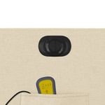 Casa si Gradina - Mobilier - Scaune si fotolii - Fotolii - Fotoliu electric de masaj rabatabil cu ridicare, crem, textil - Infinity.ro