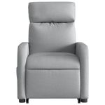 Casa si Gradina - Mobilier - Scaune si fotolii - Fotolii - Fotoliu electric rabatabil cu ridicare, gri deschis, textil - Infinity.ro