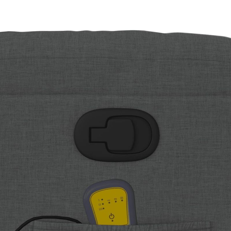 Ingrijire personala si Cosmetice - Sanatate si wellness - Articole wellness - Fotolii de masaj - Fotoliu de masaj rabatabil cu ridicare, gri inchis, textil - Infinity.ro