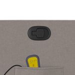 Ingrijire personala si Cosmetice - Sanatate si wellness - Articole wellness - Fotolii de masaj - Fotoliu rabatabil de masaj cu ridicare, gri taupe, textil - Infinity.ro